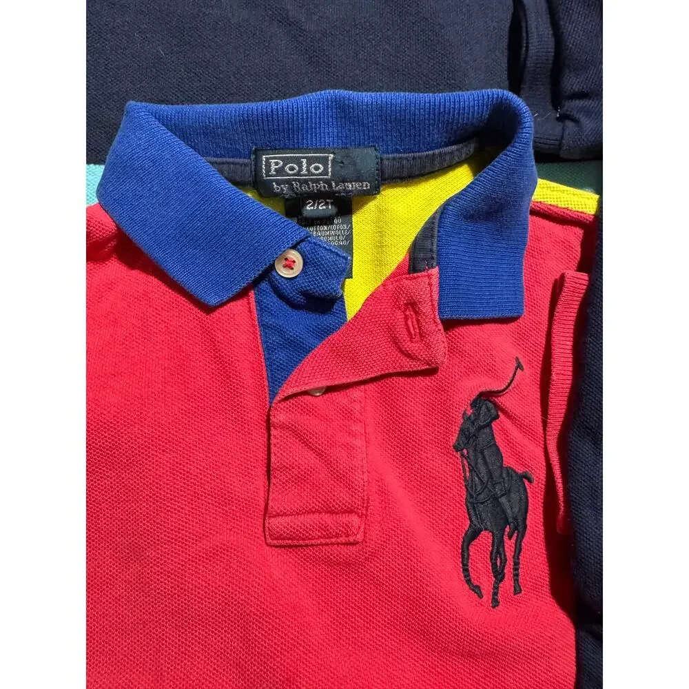 Ralph Lauren Little Boys LOT 5 Polo Shirts 2T/3T